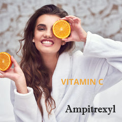 Ampitrexyl packaging on shelf, natural antioxidant blend for immune balance.