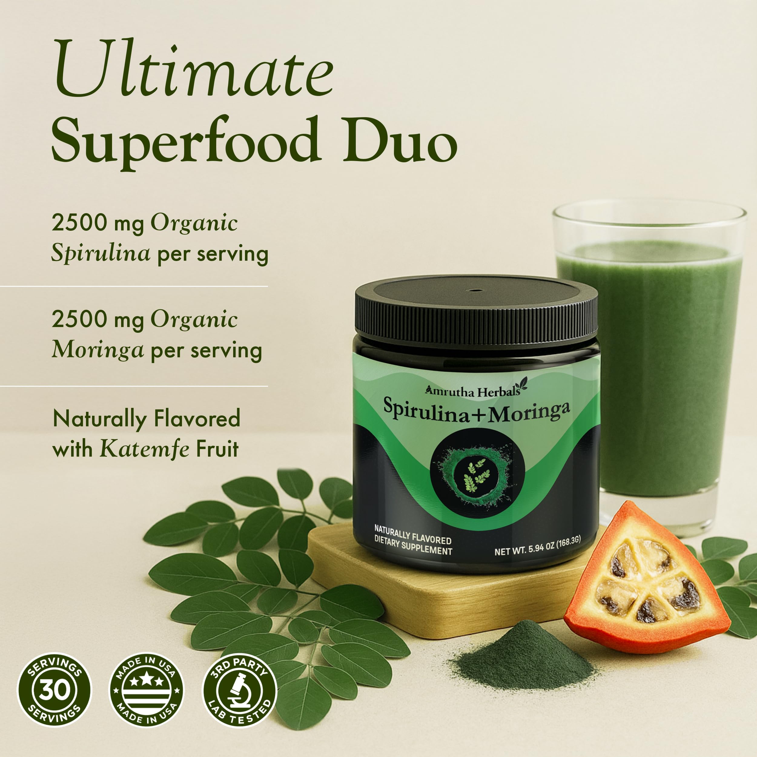 Thirty servings in a resealable jar for convenience