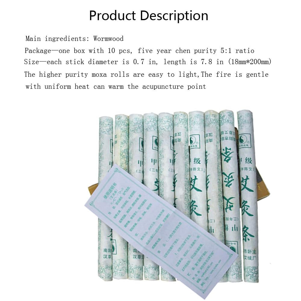 AMTOOCH Moxa rolls measure 0.7 in by 7.8 in for uniform burn