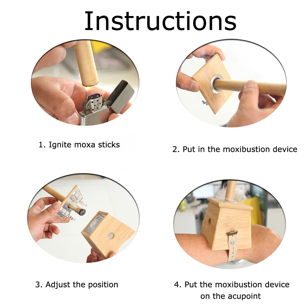 AMTOOCH Moxa sticks easy to light for steady, gentle heat