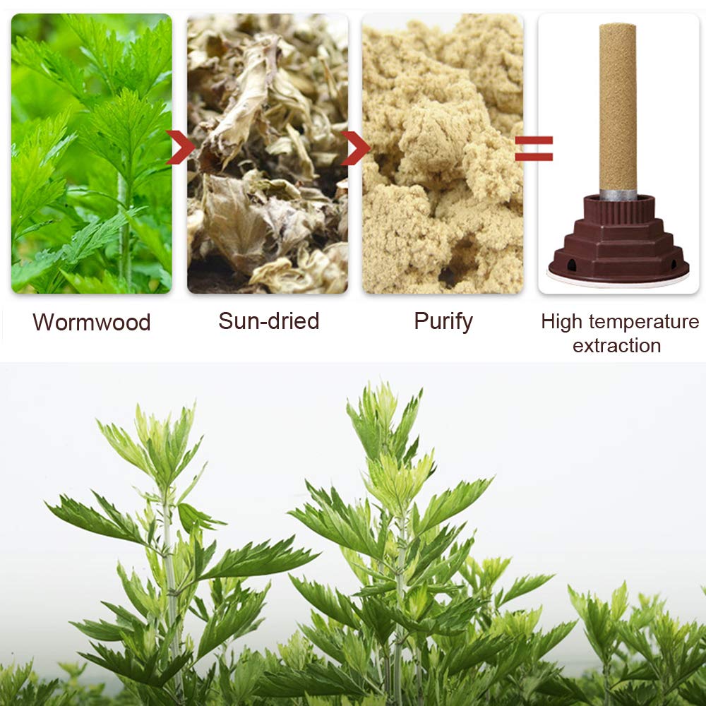 AMTOOCH Moxa sticks mugwort roll close-up highlighting craftsmanship and aroma potential.