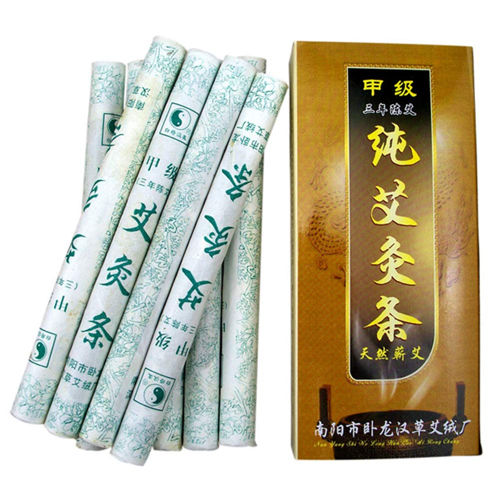AMTOOCH Moxa sticks with natural mugwort rolls for home warmth and ritual use