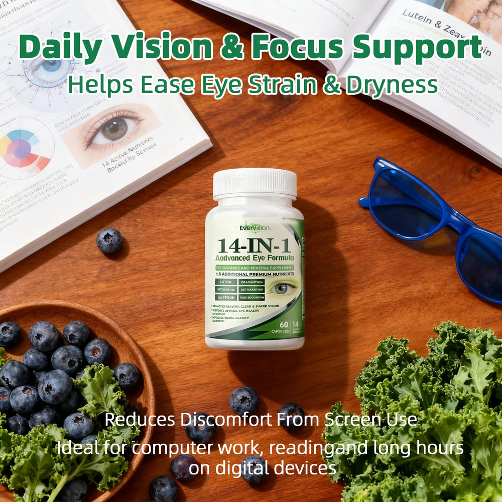 AMUA Evervision easy-to-swallow capsules suitable for long workdays