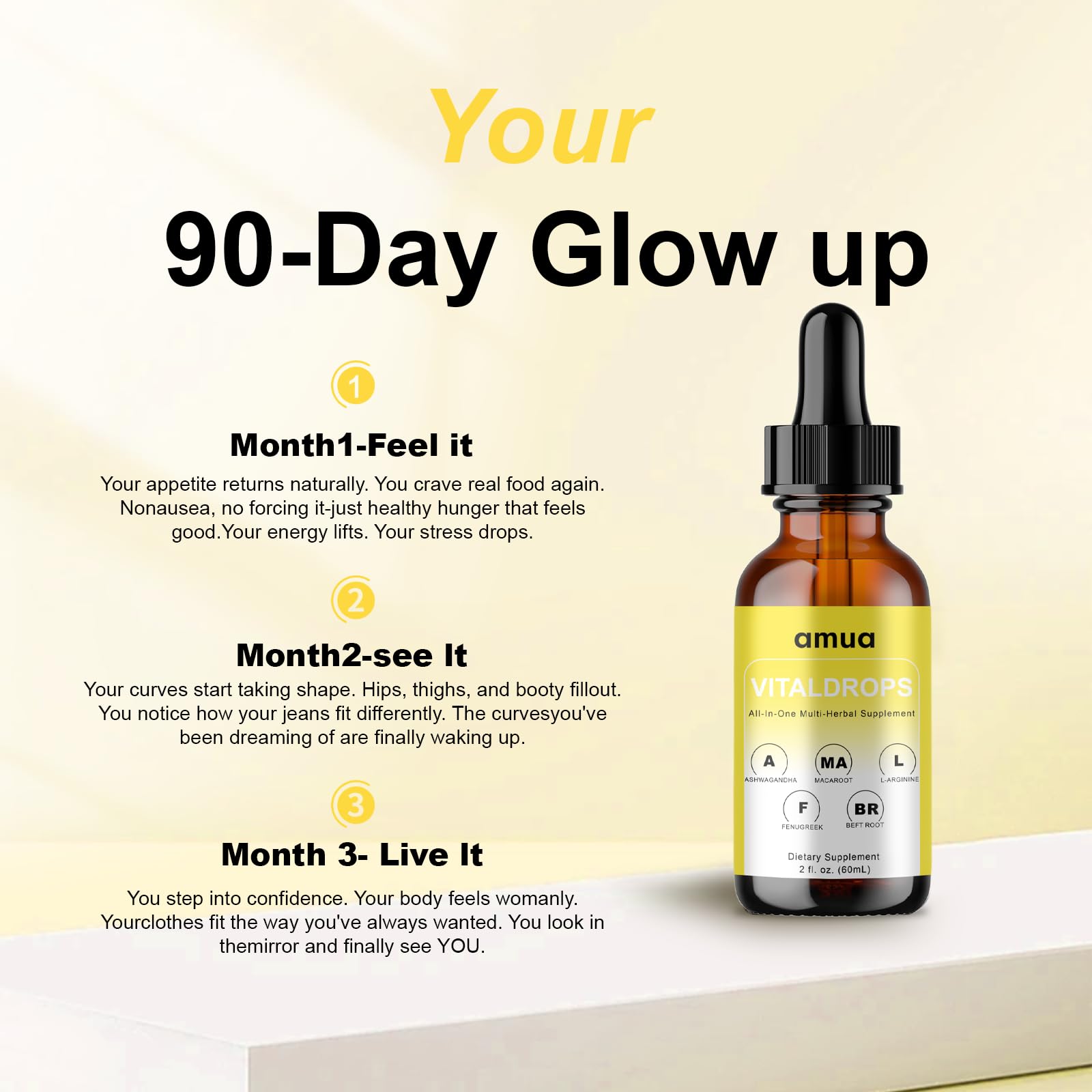 AMUA Vital Drops added to a smoothie for convenient daily nutrition.