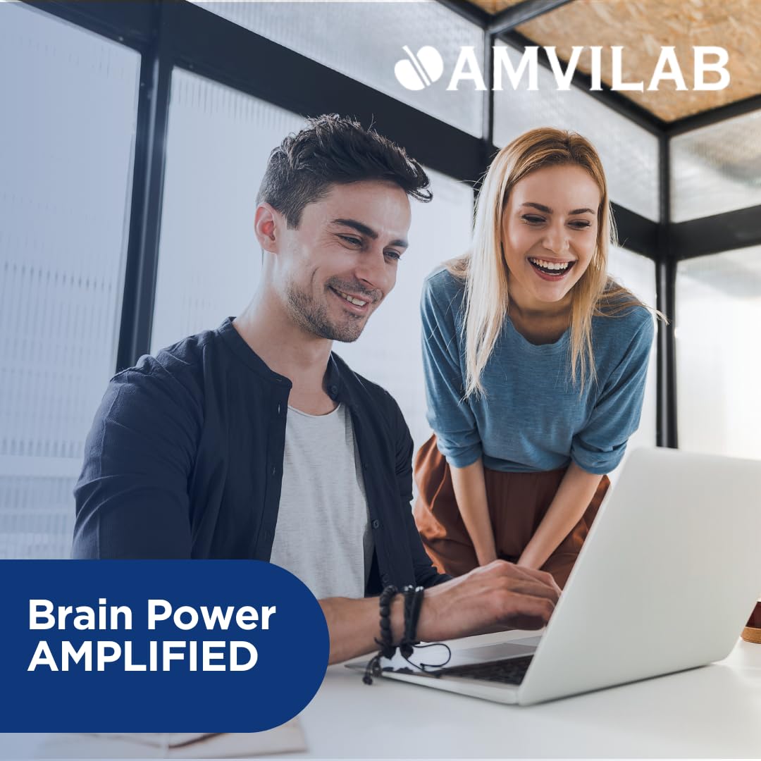 Packaging box shows gluten free and memory support benefits of AMVILAB Kepler.
