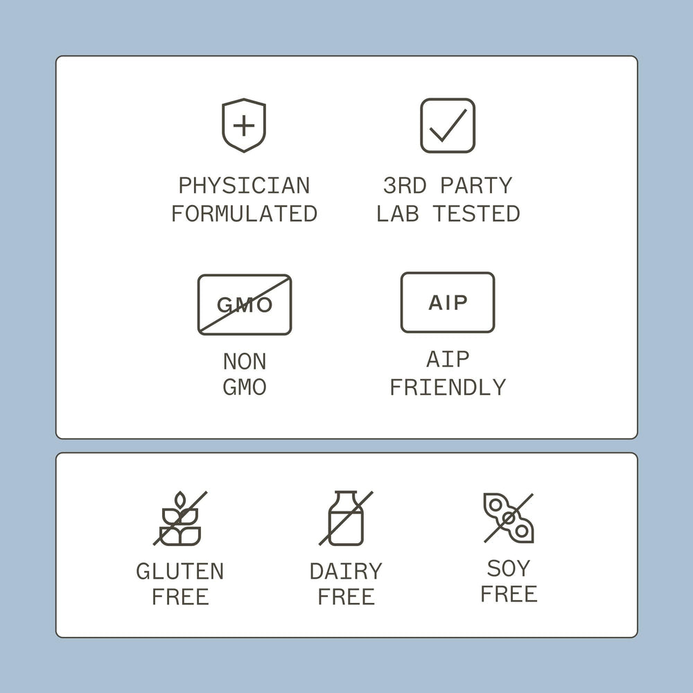 Amy Myers MD Complete Enzymes packaging highlights gluten-free, dairy-free formulation.