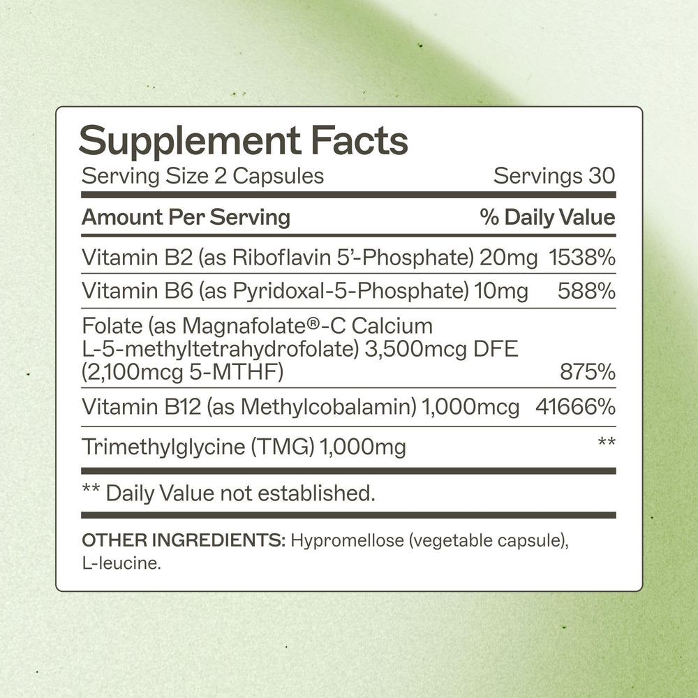 Amy Myers MD Methylation Support pill pack showing bioavailable B vitamins for energy balance.