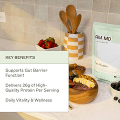 Amy Myers MD Paleo Protein Unflavored close-up texture showing smooth absorption.