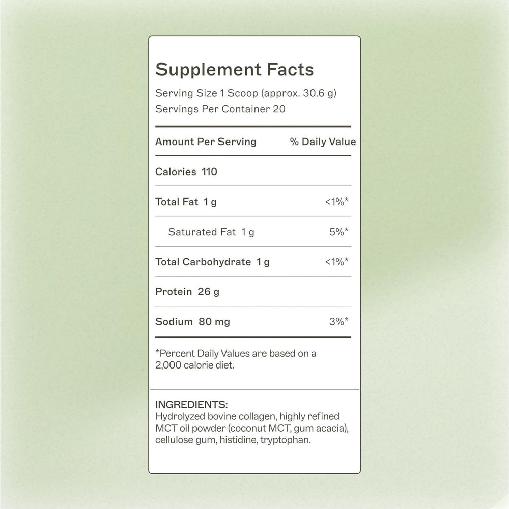 Amy Myers MD Paleo Protein Unflavored tub highlighting grass-fed collagen blend.