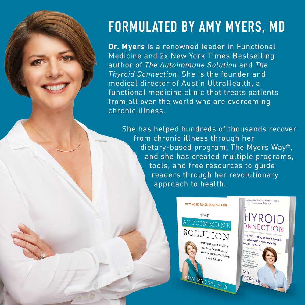 Amy Myers MD Rest and Restore eco packaging communicates sustainability.