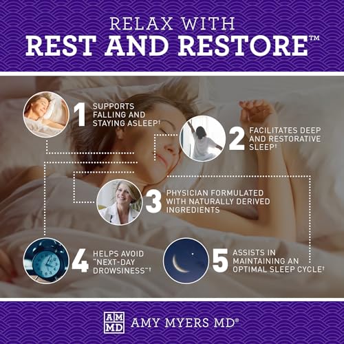 Amy Myers MD Rest and Restore ingredients highlight magnesium and L-theanine.