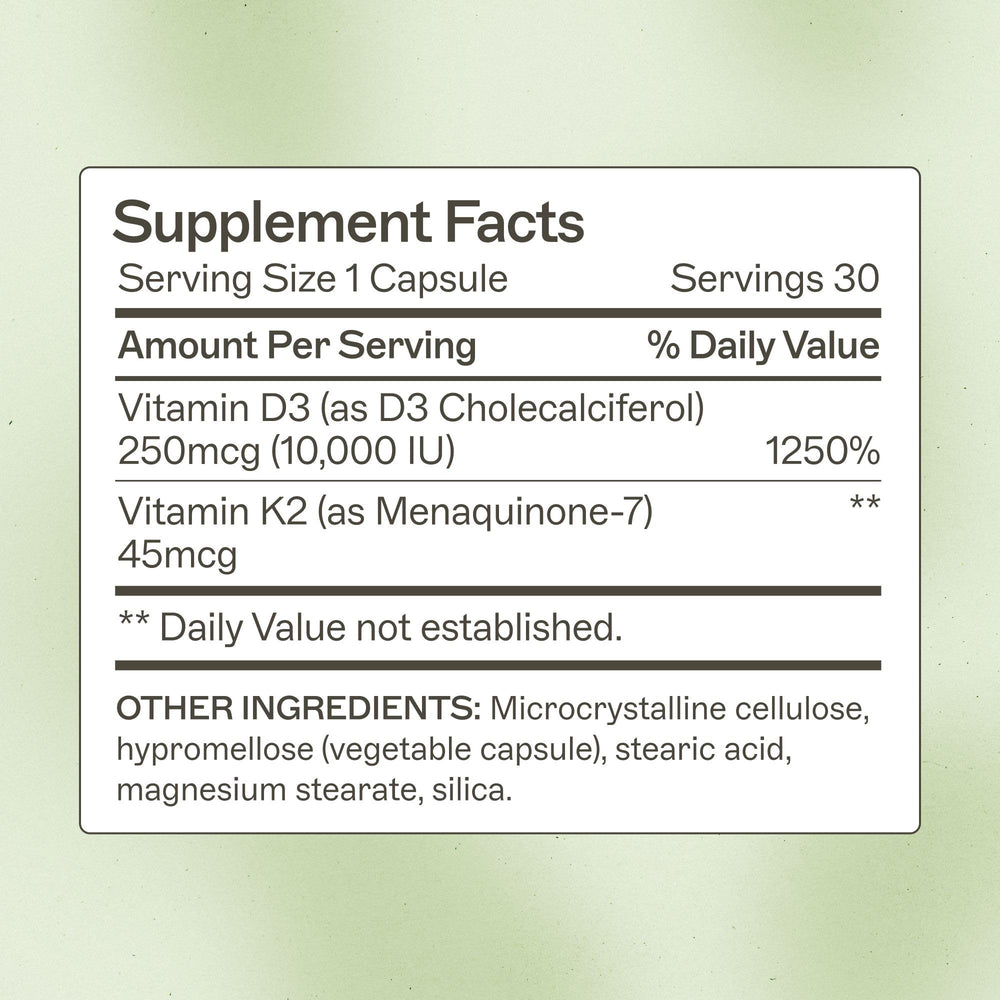 Amy Myers MD Vitamin D3/K2 capsules close-up for daily immune support