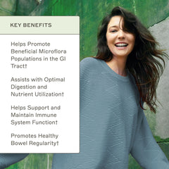 Amy Myers MD Probiotic Capsules label detail; shows gluten-free, third-party tested formula.