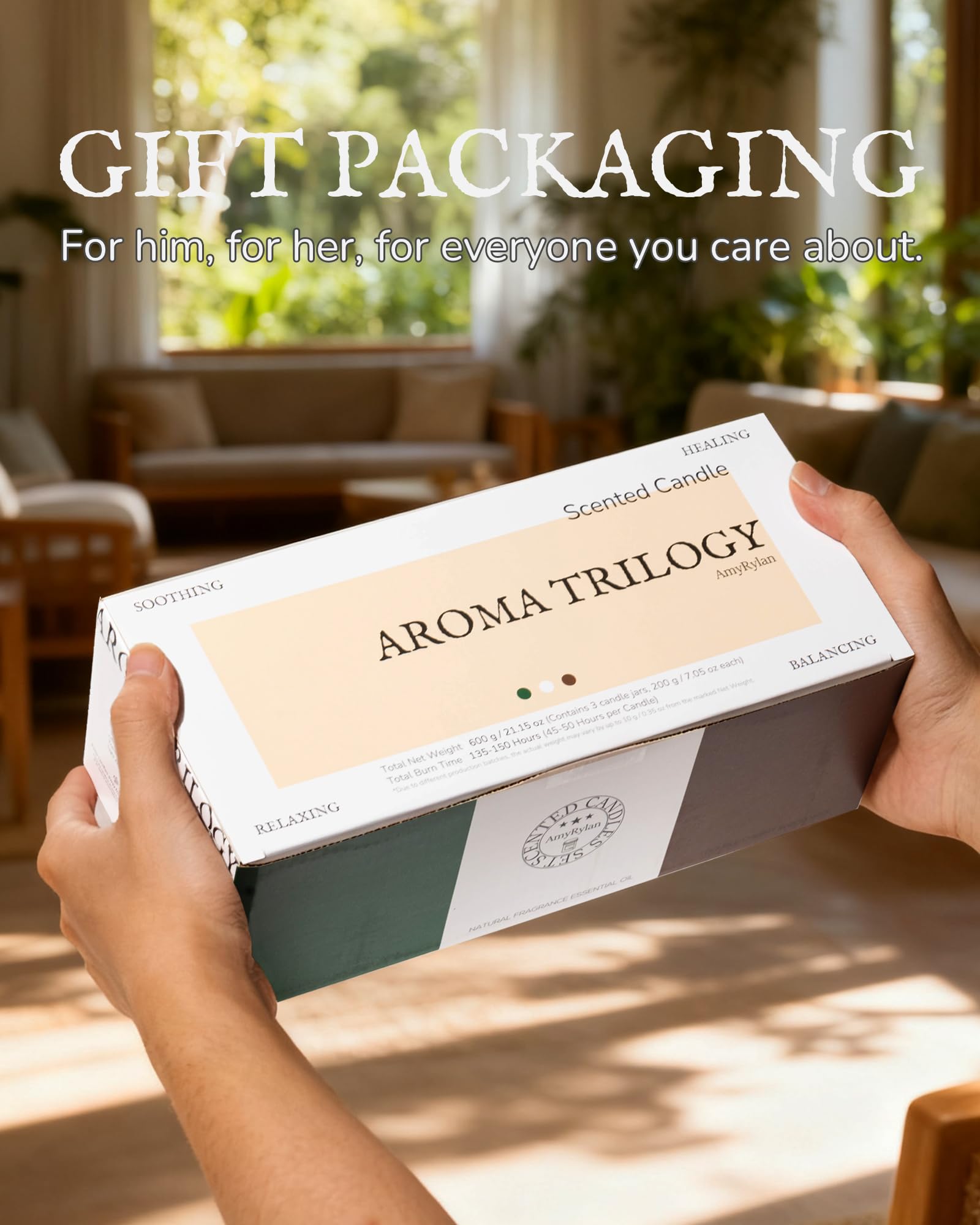AMYRYLAN ambient candle glow for cozy evenings.