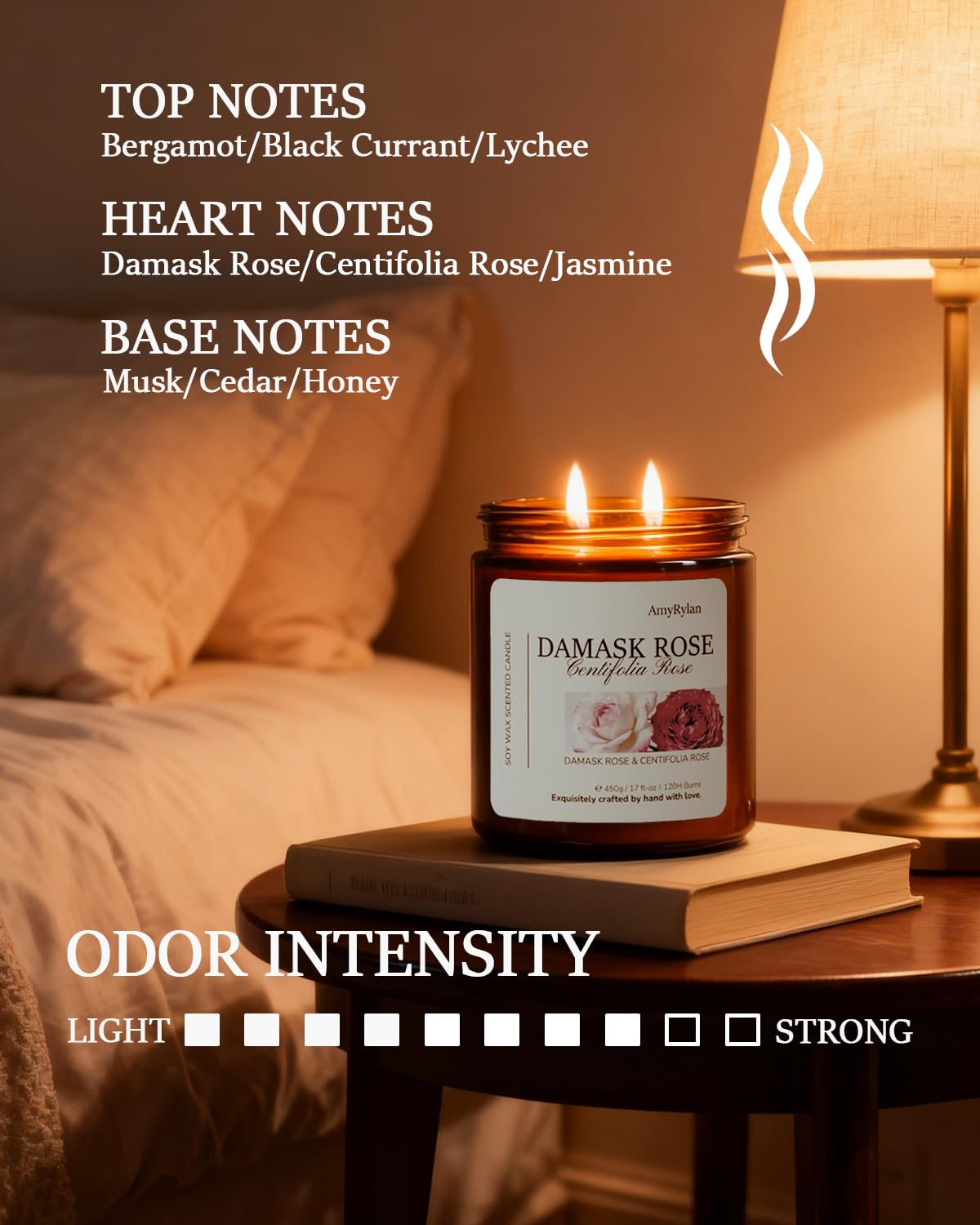 AMYRYLAN gift-ready candle suitable for anniversaries and holidays.