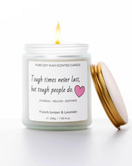 AmyRylan candle in front view with calming fragrance for home ambiance