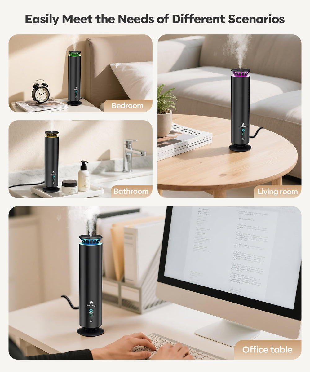 Amzany diffusion modes low/med/high tailor fragrance strength.