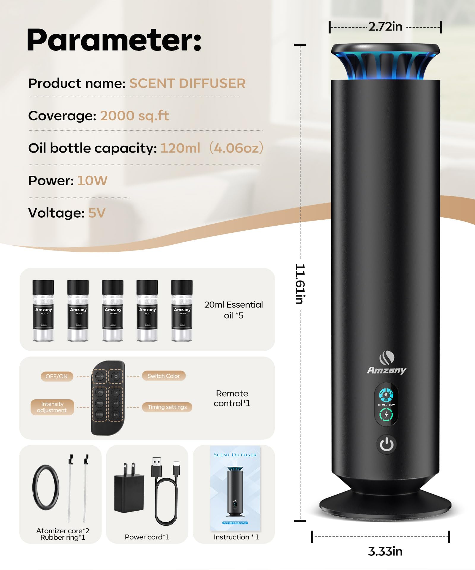 Amzany safety-first design and upright usage for peace of mind.