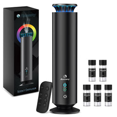 Amzany waterless diffuser kit with 7 lights enhances room ambience.