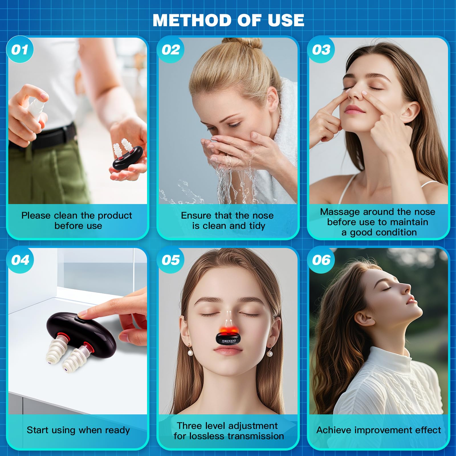 AMZKEIO device use timer demonstrating 10-minute sessions.