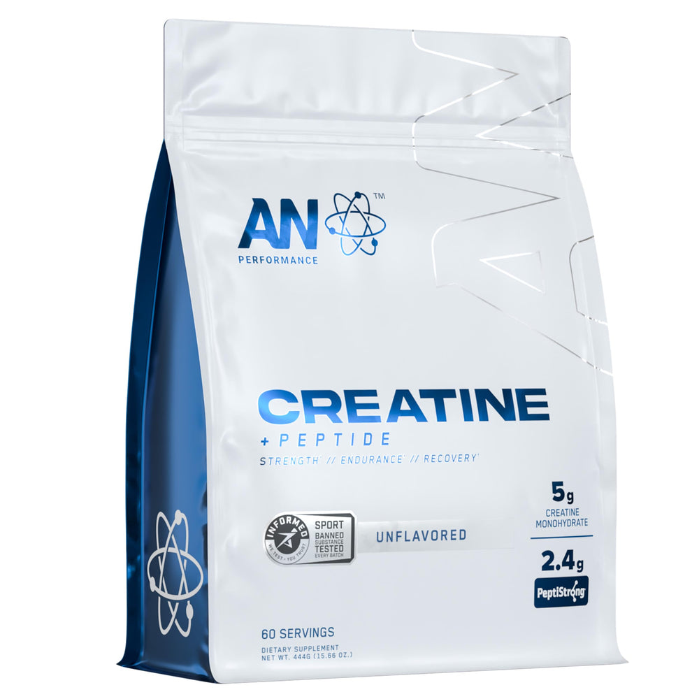 AN Performance Creatine Monohydrate Peptide bottle front for stronger workouts