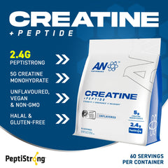 Scoop of AN Performance Creatine Monohydrate Peptide for consistent servings