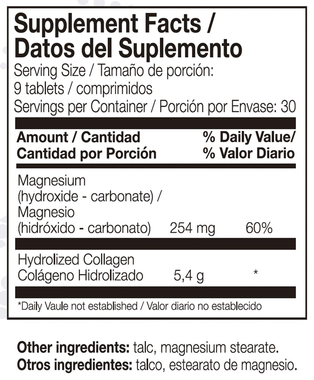 Ana Maria Lajusticia Collagen with Magnesium tablets, gluten-free daily supplement.