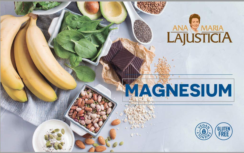 Ana Maria Lajusticia Magnesium 5-in-1 capsules demonstrate convenient vegan tablets
