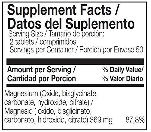Ana Maria Lajusticia Magnesium 5-in-1 label close-up with kosher and halal certifications