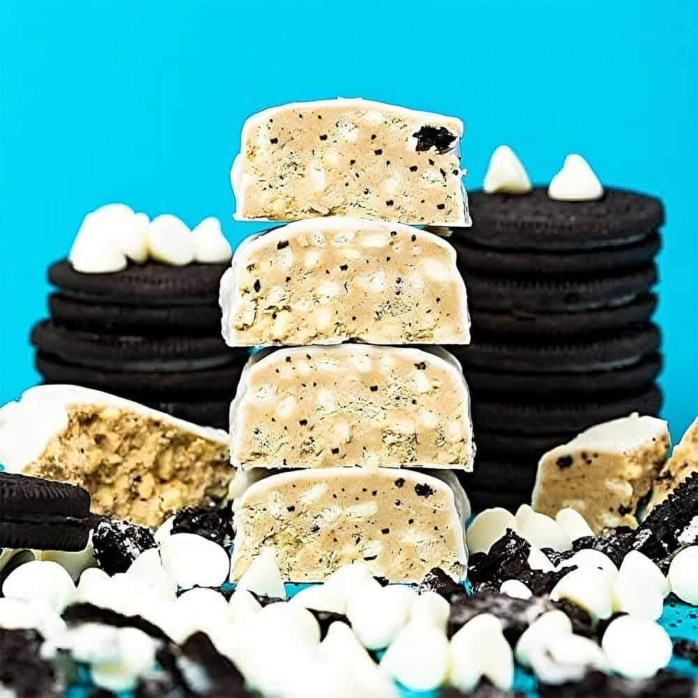 Anabar Cookies and Cream bar—delicious high-protein lunchbox option.