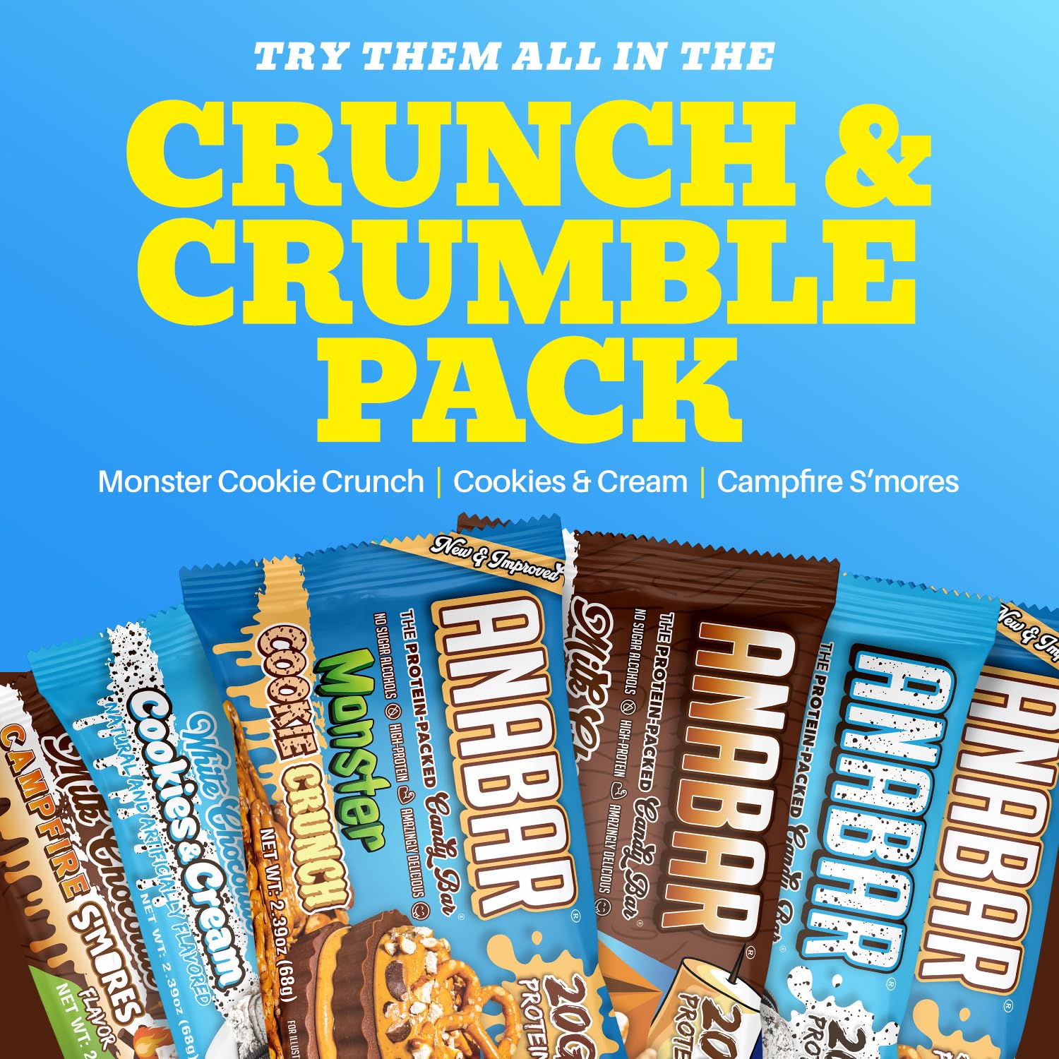 Anabar Monster Cookie Crunch bar variant B—great for on-the-go snacking.