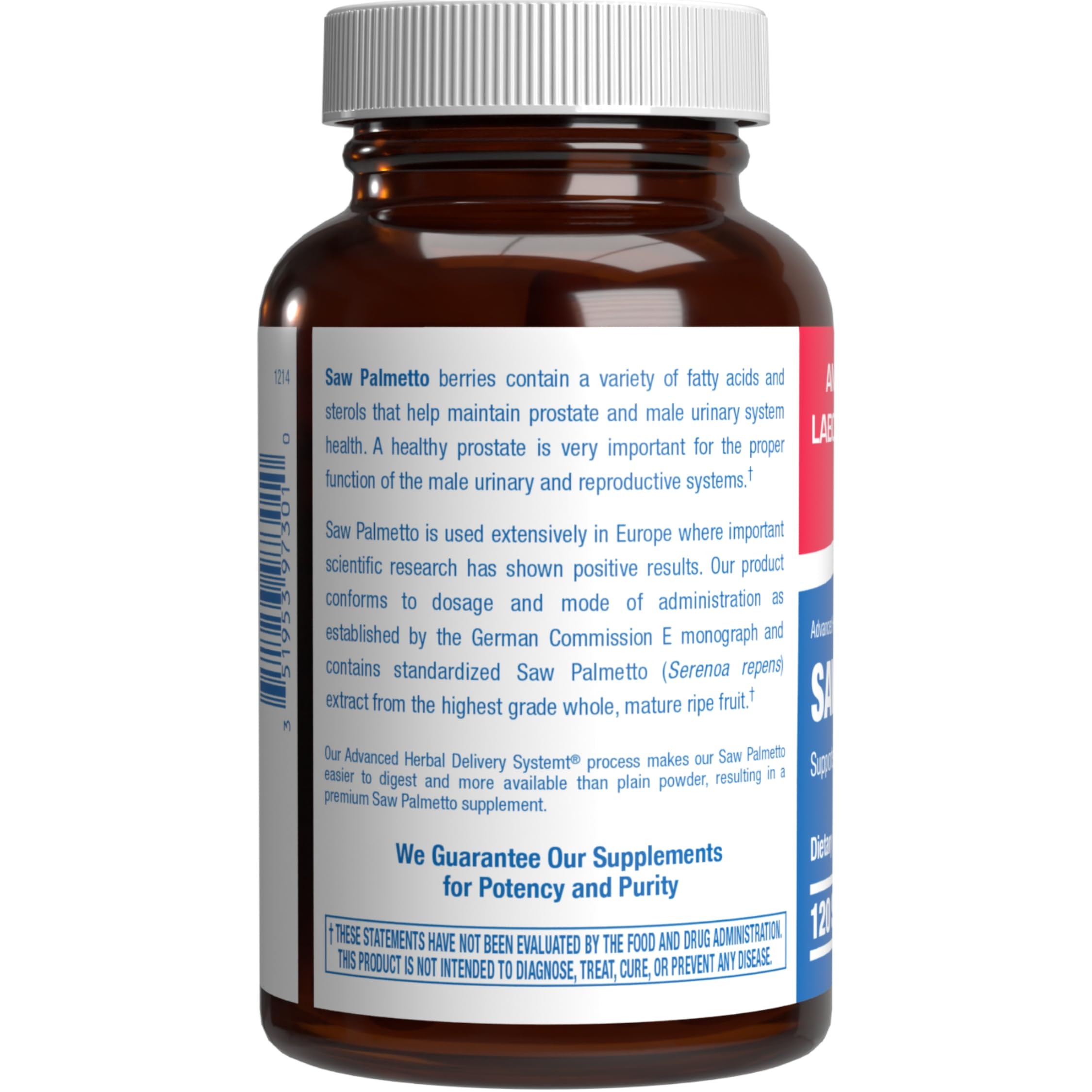 Anabolic Laboratories Saw Palmetto capsules for convenient, non-GMO prostate support.