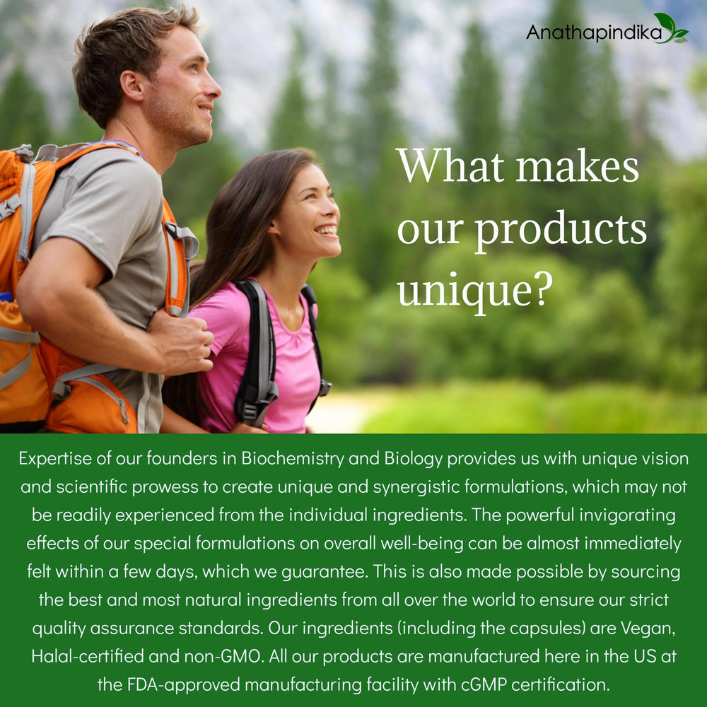 Anathapindika Health Vegan Gluten-Free label reinforcing clean dietary compatibility.