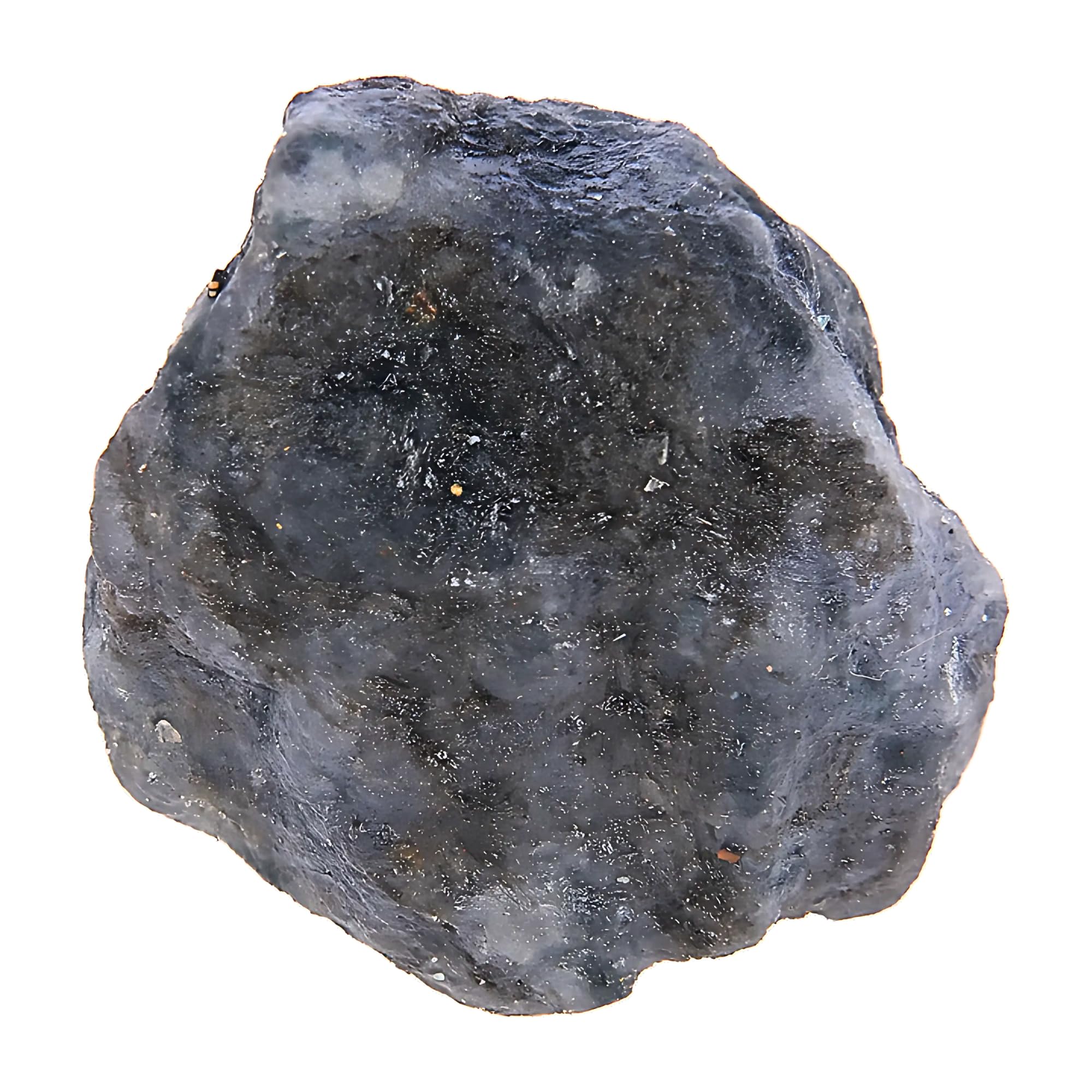 ANAYA AGATE authenticity card with Blue Aventurine rough stone for verification.