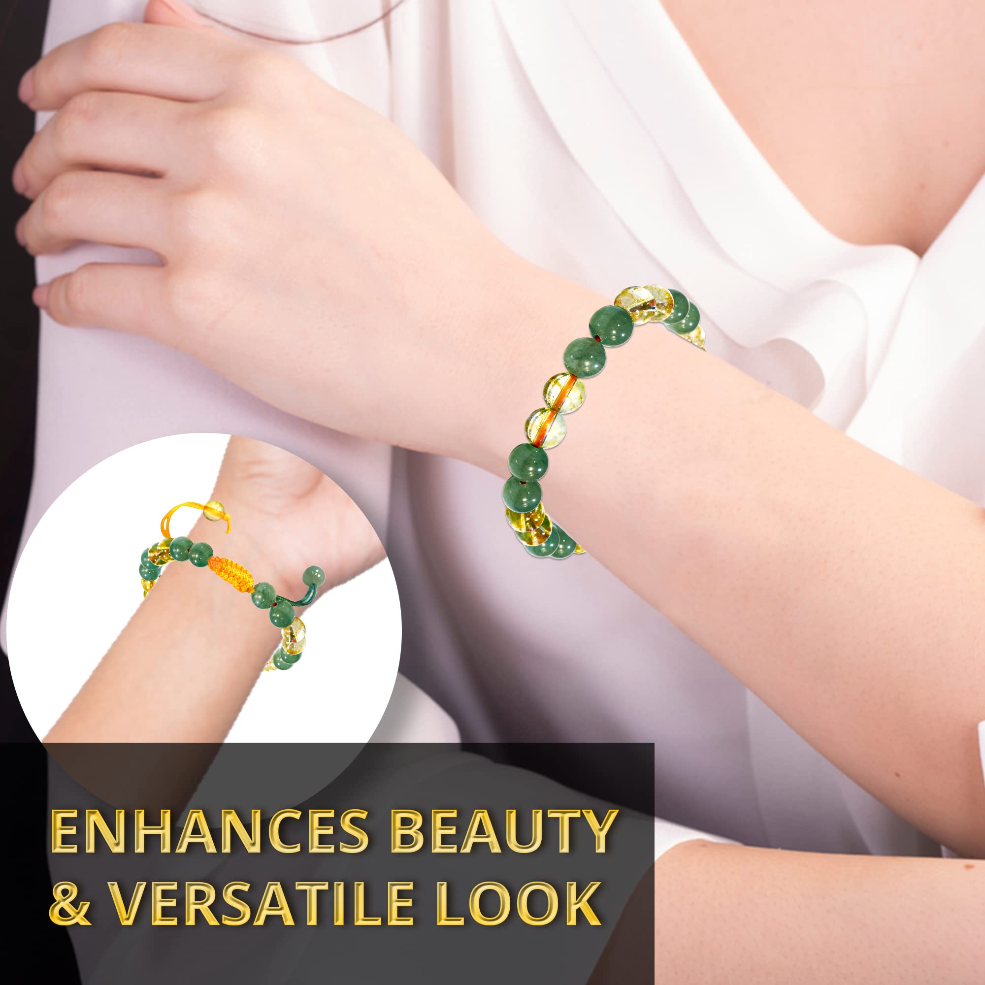 Unboxing ANAYA AGATE Citrine and Green Aventurine bracelet in minimalist packaging