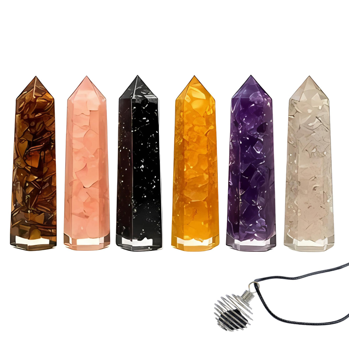 Anaya Agate crystal wand amethyst for meditation and focus.