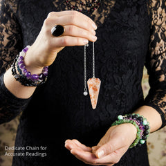 ANAYA AGATE handcrafted pendulum with matching chain ready to wear