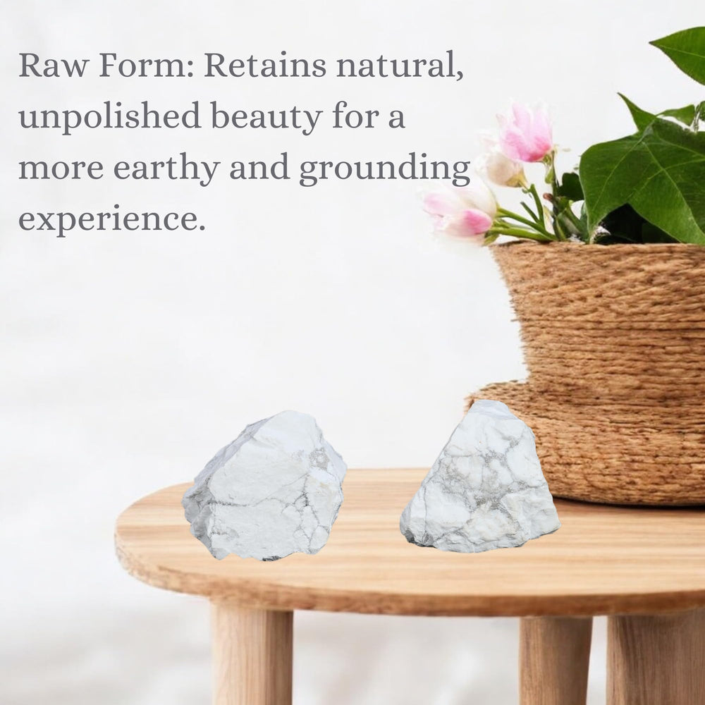 ANAYA AGATE Howlite decor stone enhances meditation and serene spaces.