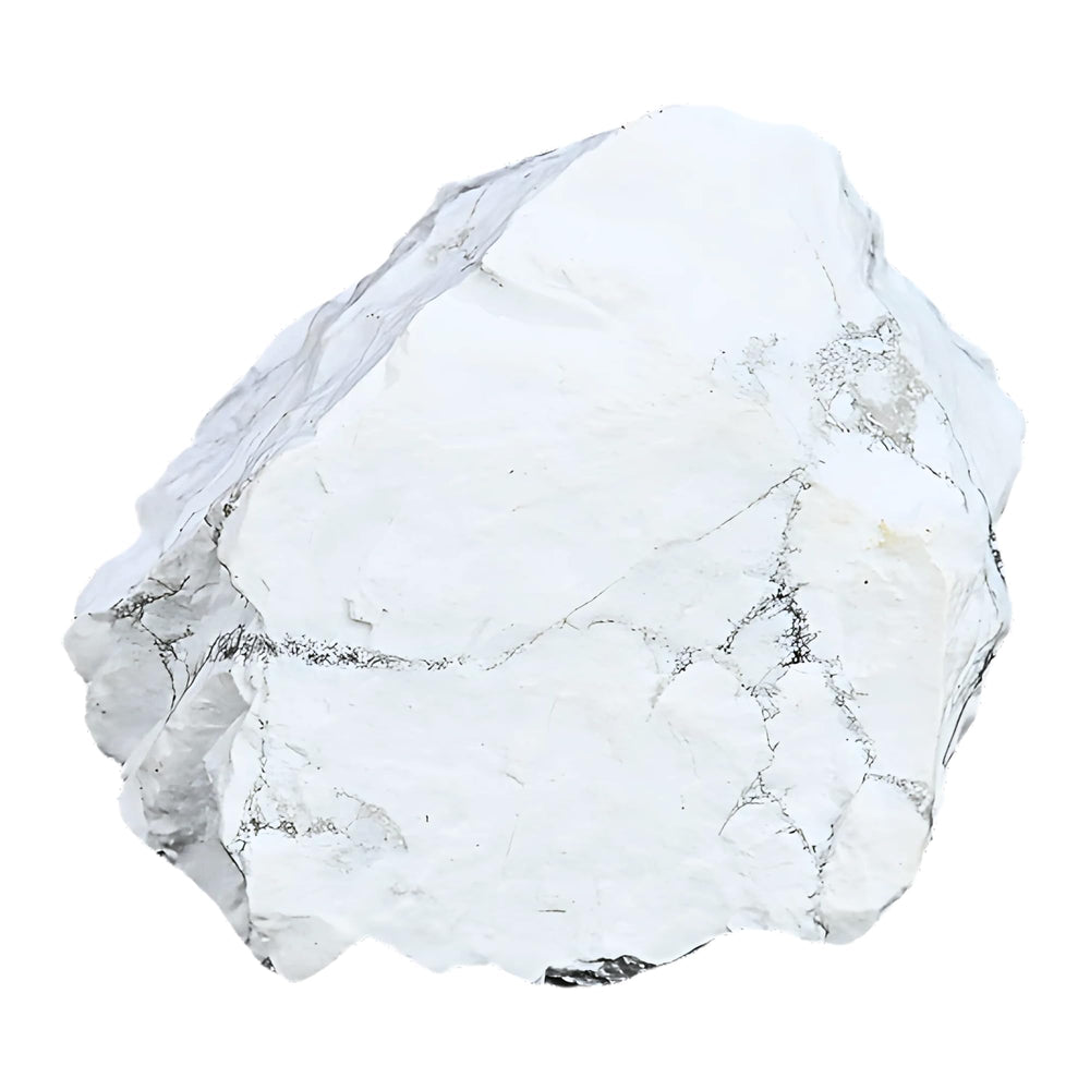 ANAYA AGATE Howlite rough stone with authenticity card for reliable processing.