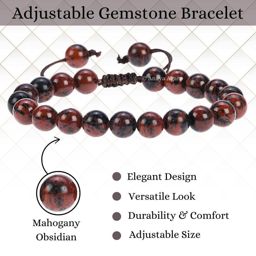 ANAYA AGATE Mahogany Obsidian bracelet packaging shown as gift-ready