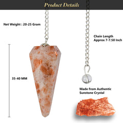 ANAYA AGATE Narmada River Shiva Lingam pendulum with chain for divination