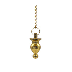 ANAYA AGATE pendulum gold pointed cone with ring plate enhances precise dowsing readings.