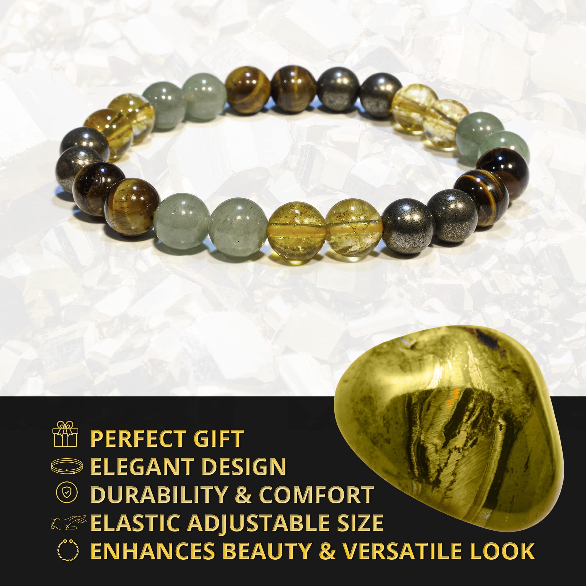 Pulsera ANAYA AGATE con aventurina verde para equilibrio emocional diario
