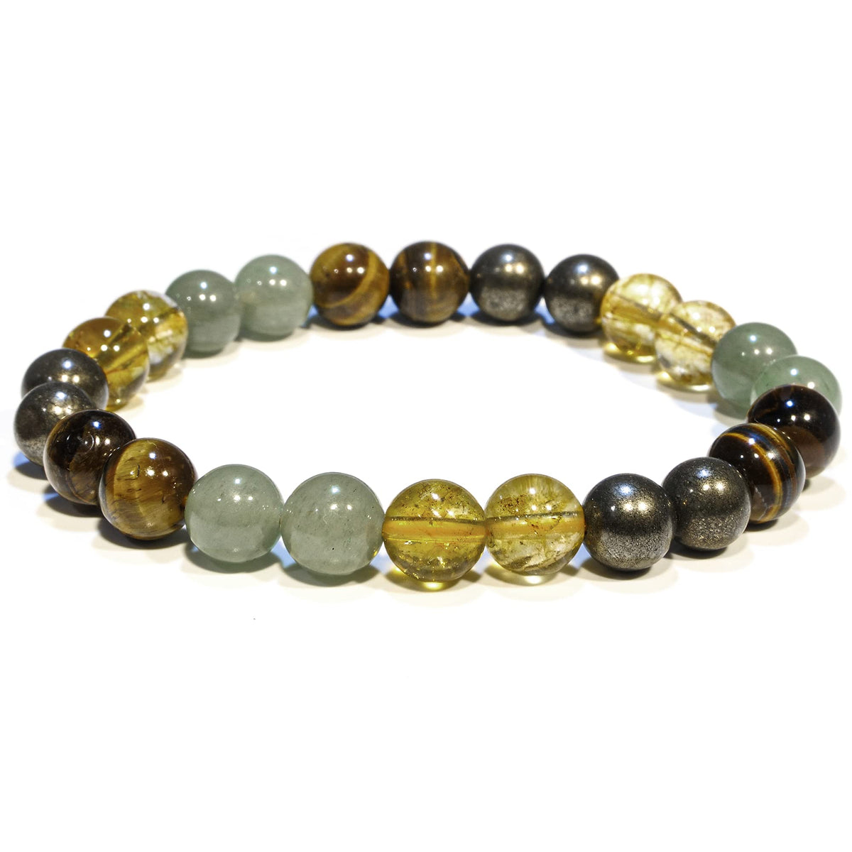Pulsera ANAYA AGATE con pirita y citrino para atraer prosperidad diaria