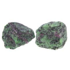 ANAYA AGATE Ruby Zoisite rough stone front view for tumbling and crafts