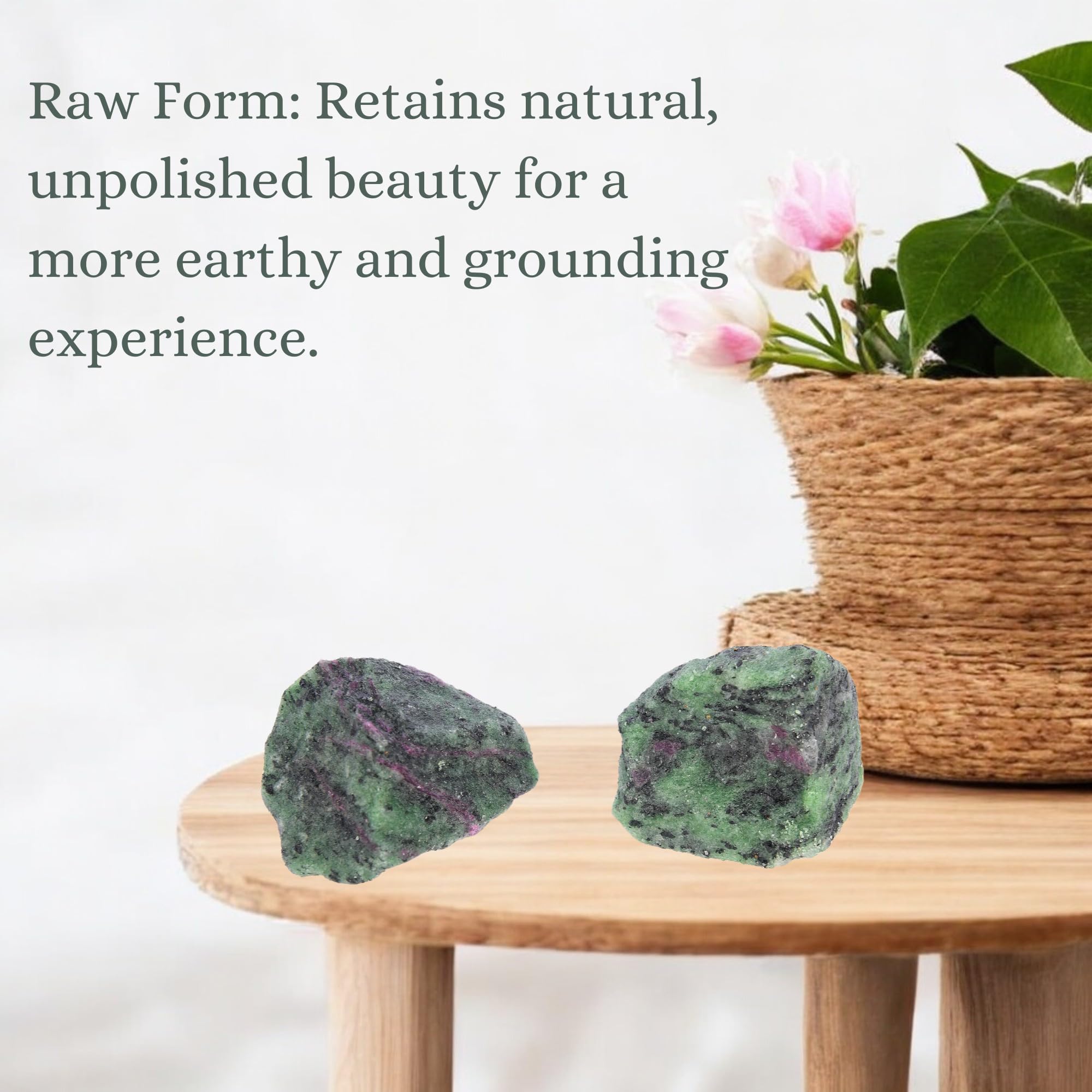 ANAYA AGATE Ruby Zoisite raw stone in hand for scale and tactile feel