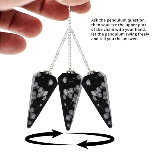 ANAYA AGATE Snowflake Obsidian pendulum makes a thoughtful gift for practitioners.