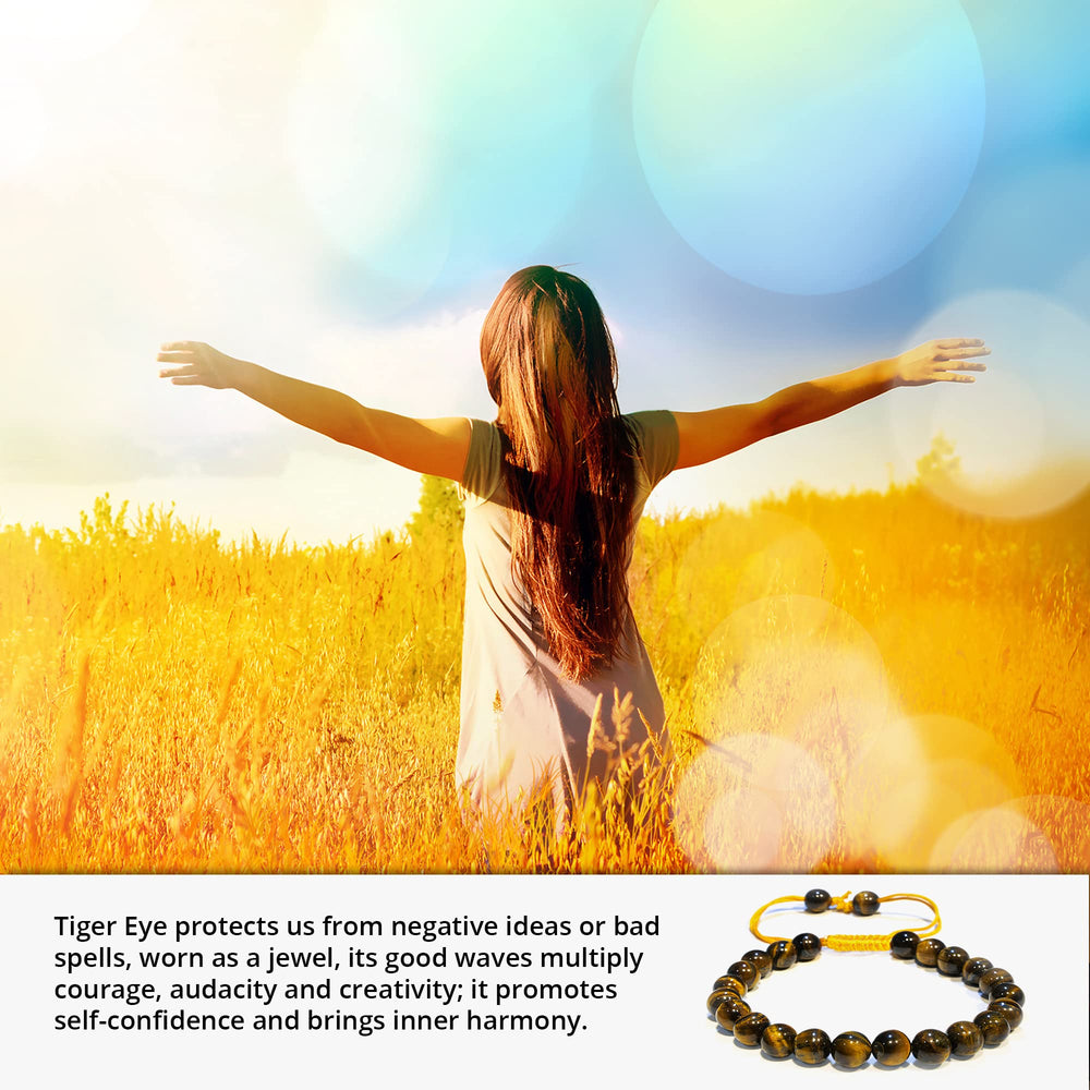 ANAYA AGATE Tiger Eye Bracelet worn with casual outfit for versatile style