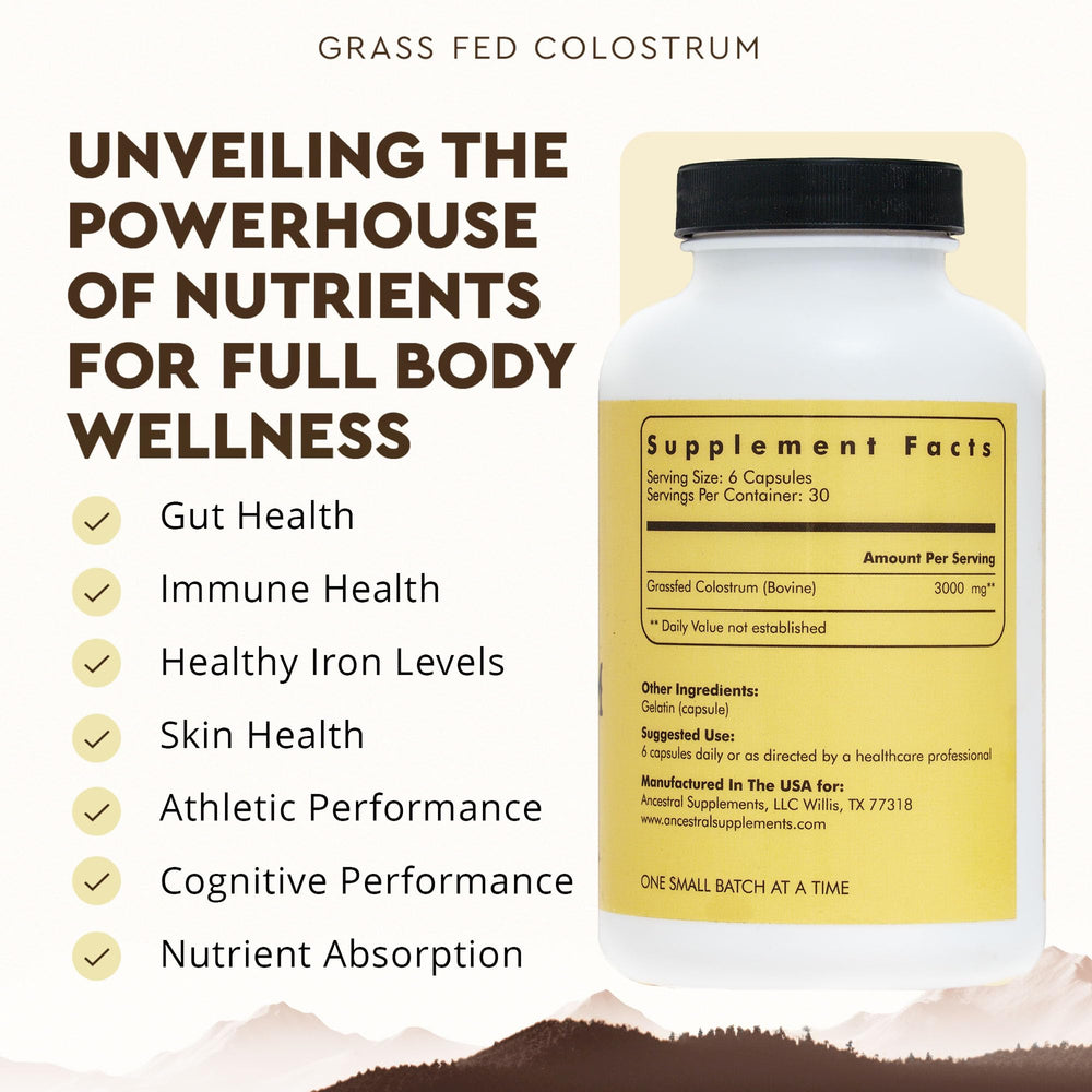 Close-up of colostrum capsules showing dense, convenient nutrition for athletic recovery.