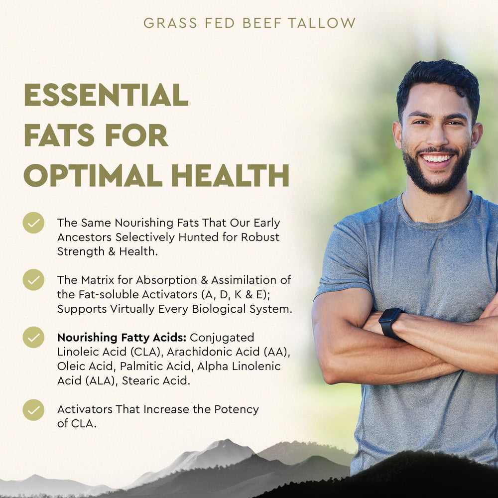 Ancestral Supplements Fatty Acids image features CLA, oleic and palmitic acids